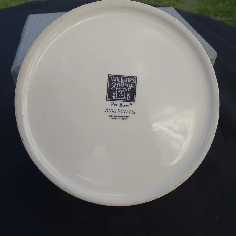 Tabletops Gallery Pawprints Pet Bowl 7